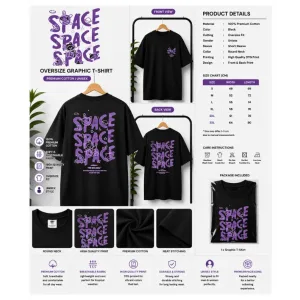 SPACE Oversize Graphic T-Shirt