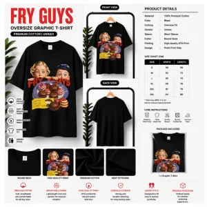 FRY GUYS Oversize Graphic T-Shirt