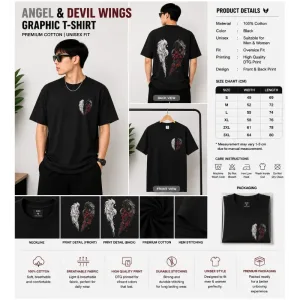 Angel & Devil Wings Graphic T-Shirt