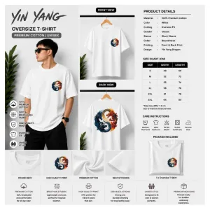 DRAGON YIN YANG Dragon Oversize T-Shirt