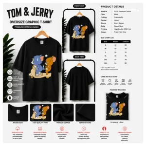 TOM & JERRY SCOOTER GRAPHIC T-SHIRT