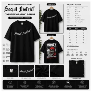 SOCIAL DISTRICT OVERSIZE GRAPHIC T-SHIRT