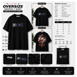 ONE PIECE LUFFY OVERSIZE GRAPHIC T-SHIRT