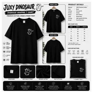 JUXY DINOSAUR OVERSIZE GRAPHIC T-SHIRT