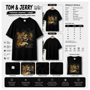 Tom & Jerry Oversize Graphic T-Shirt