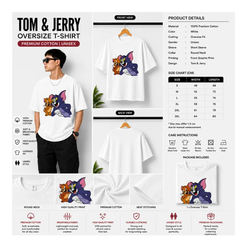 Tom & Jerry Oversize T-Shirt thumbnail 2