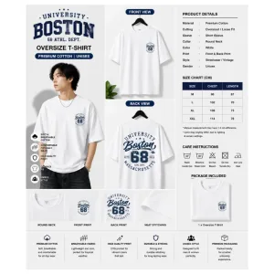 Boston 68 University Oversize T-Shirt