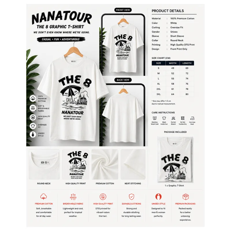 THE 8 NANATOUR Graphic T-Shirt thumbnail 2