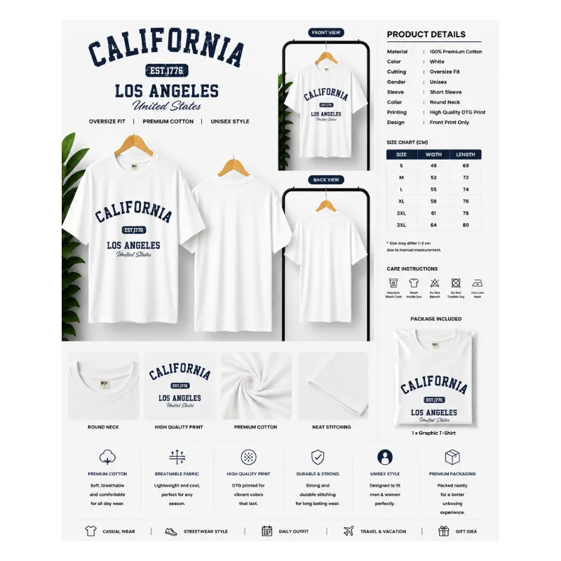 California Los Angeles Graphic T-Shirt thumbnail 2