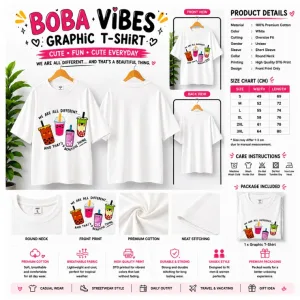Boba Vibes Graphic T-Shirt