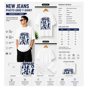 NewJeans Photo Grid Oversize T-Shirt