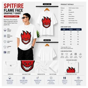 Spitfire Flame Face Graphic T-Shirt