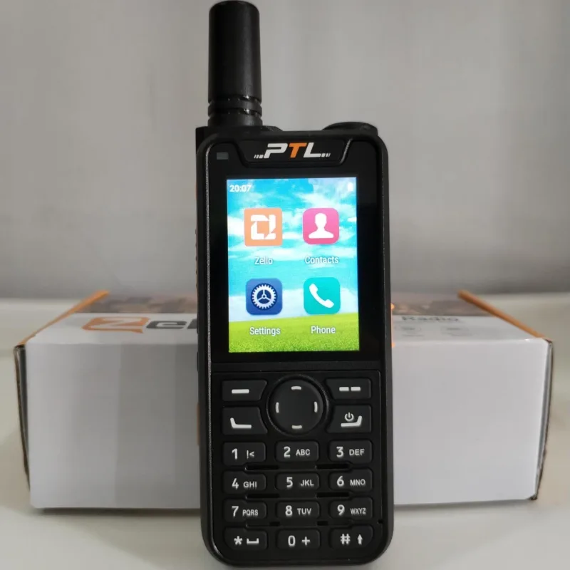 PTL T99+ Android 9 Keypad Zello 4g Lte Jaringan Kad Tunggal Radio Tangan Hitam Talkie Walkie Audio Amplifier Set dengan Bateri 6800mAh & Bluetooth V3.0 Electronic