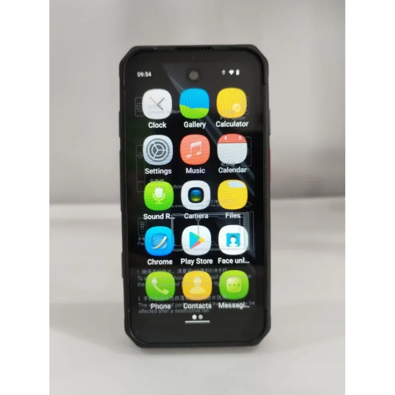 MAXo Mini Size Full Touch Screen Walkie Talkie 6RAM+128ROM EU Versi Wifi Bluetooth Telefon Bimbit Skrin Sentuh 3.88 Inci Android 12 SIM GSM Headset Jaringan Dua Arah Radio Audio Tanpa Way 3000mAh Zello AC to DC Black Button thumbnail 2