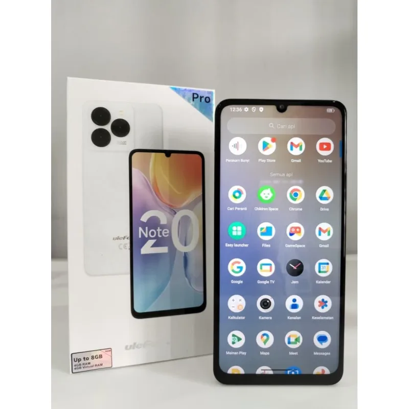 Ulefone Note 20 Pro 4G Android 14 LTE 6.75 inch HD Big Size Screen 8GB RAM +128GB ROM 6000mAH Battery Besar Black free SIMCARD sebulan 400GB Smartphone Speaker Touch Handphone thumbnail 3