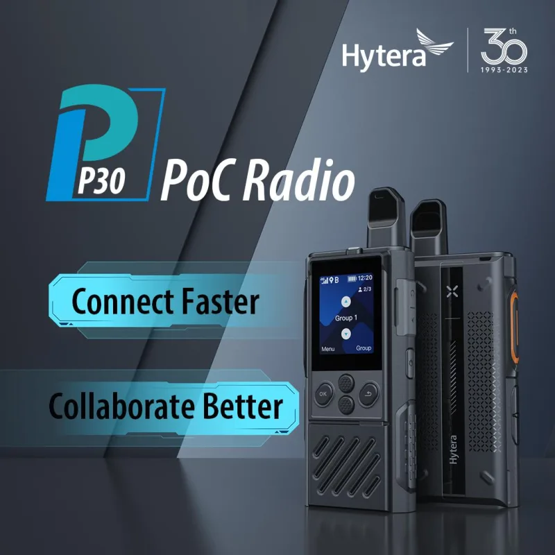 Hytera P30 Server Talkie Slim Compact IP54 MCMC SIRIM 3000mAH Type C Logistics security Retail Hospital CRTOS Walkie Audio thumbnail 2
