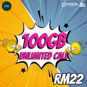 XOX SIMCARD PREPAID XOX DATA 100GB Unlimited Call RM22 untuk Telefon Selular 5G Phone