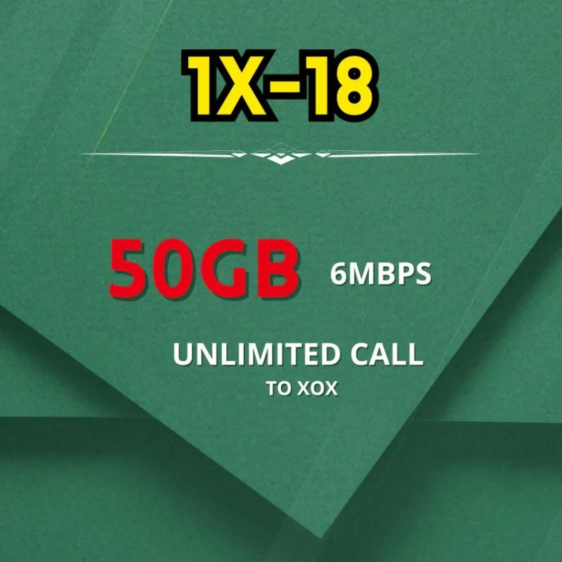 ONEXOX XOX 5G PREPAID SIMCARD - 50GB, UNLIMITED CALL, HOTSPOT - RM18 - 1X-18 include SIMCARD thumbnail 4