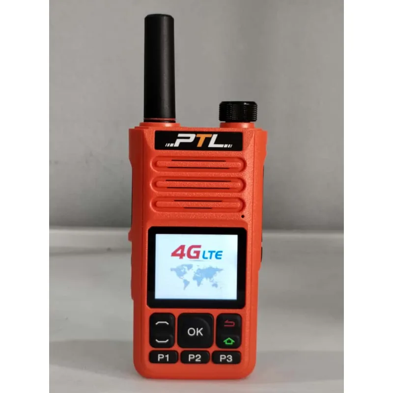 PTL-9 OREN ATAU BIRU Zello 4g Lte Radio Tangan Hitam dengan Bateri 6800mAh Bluetooth V3.0 & Komunikasi Zello Ptt Audio Walkie Talkie