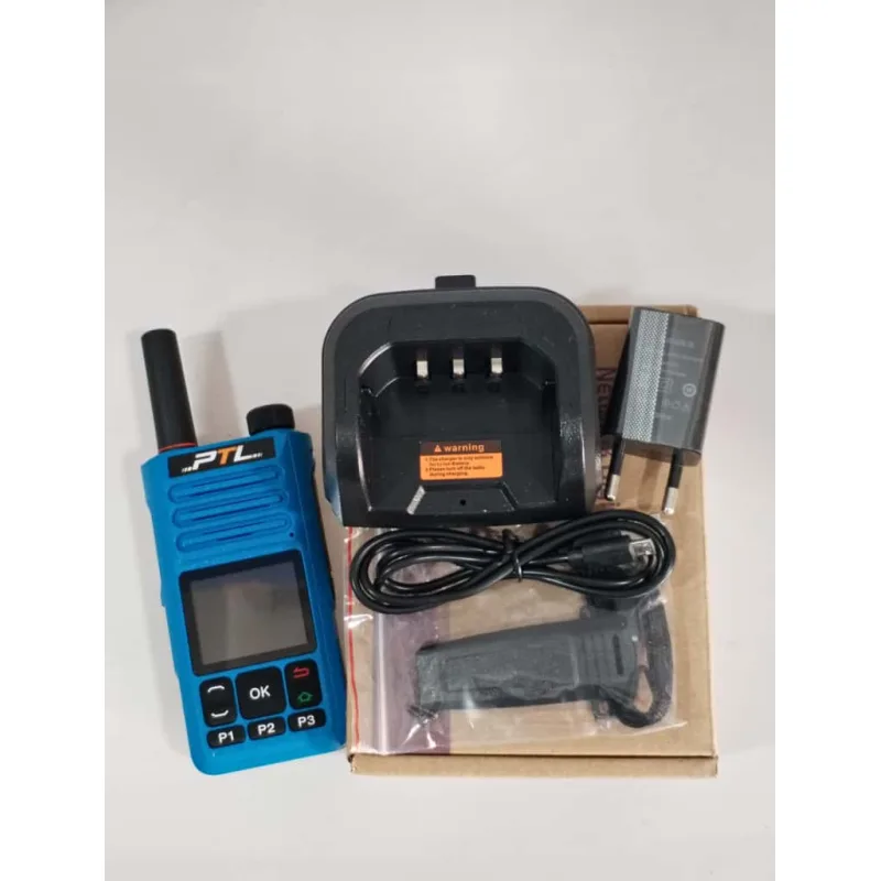 PTL-9 OREN ATAU BIRU Zello 4g Lte Radio Tangan Hitam dengan Bateri 6800mAh Bluetooth V3.0 & Komunikasi Zello Ptt Audio Walkie Talkie thumbnail 4