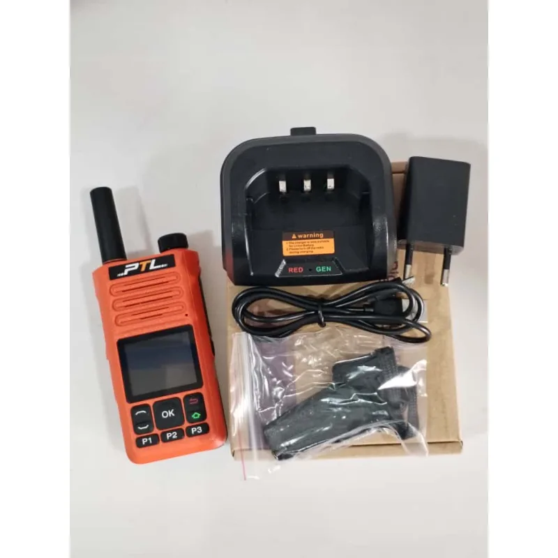 PTL-9 OREN ATAU BIRU Zello 4g Lte Radio Tangan Hitam dengan Bateri 6800mAh Bluetooth V3.0 & Komunikasi Zello Ptt Audio Walkie Talkie thumbnail 3
