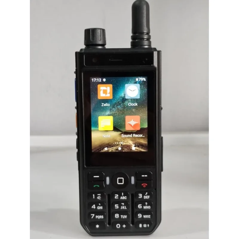 Anysecu W70 4G F2 Android 10 POC Radio Real-PTT ZELLLO POC Star Unlimited Jarak Walkie Talkie dengan Layar Sentuh 2.4 Inci dan Lampu Kuningan Merah dan Biru GPS Bluetooth WIFI Support