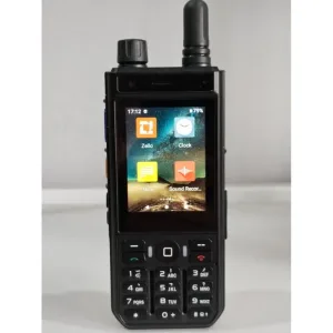 Anysecu W70 4G F2 Android 10 POC Radio Real-PTT ZELLLO POC Star Unlimited Jarak Walkie Talkie dengan Layar Sentuh 2.4 Inci dan Lampu Kuningan Merah dan Biru GPS Bluetooth WIFI Support
