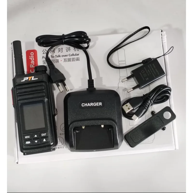 PTL T-X9D IP67 WATERPROOF Talkie Walkie Android 8.1 Zello 4G LTE Kad Tunggal Radio Tangan Hitam Audio Amplifier Set Tahan Air Dan Debu