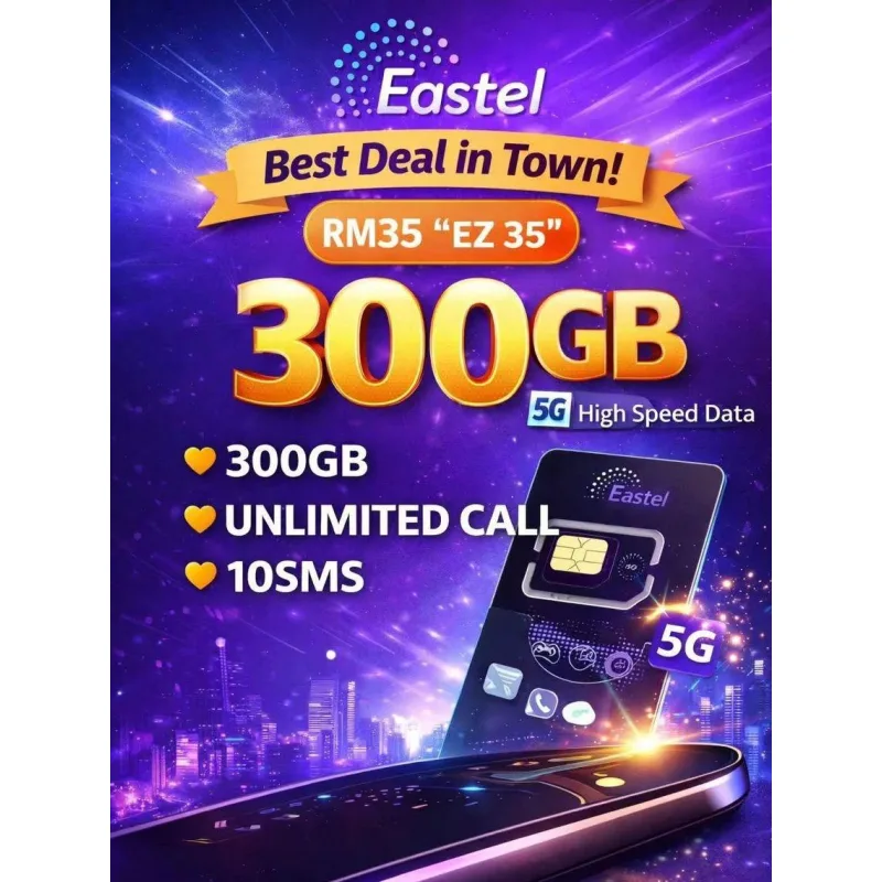 EASTEL CARD SAJE [UMOBILE LINE] SIMCARD PREPAID HIGH SPEED HOTSPOT HARGA SIMCARD SAJE BEST VALUE Phone Phone thumbnail 2