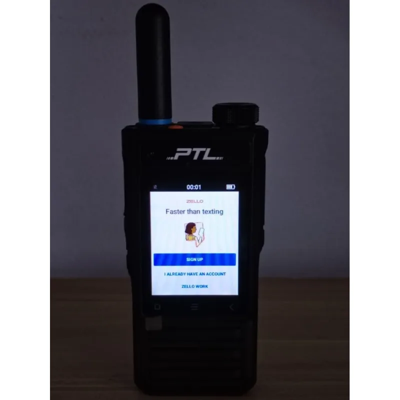 PTL F10 Android 8 Tourch Screen Zello Bluetooth Wifi Walkie Talkie 4G Telefon Bimbit Audio Talk Plastik Berportabel Set Radio Tanpa Wayar dengan Skrin Sentuh