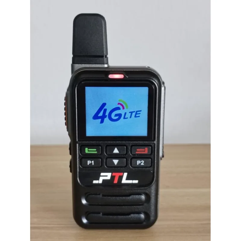 PTL 393 SLIM LASAK Zello 4G Lte Jaringan Single Card Handheld Radio Amplifier Audio Wireless Hitam set dengan Skrin LED 1.77 inci Android 5.1 Qualcomm Prosesor 4000mAh Bateri Type C Kabel
