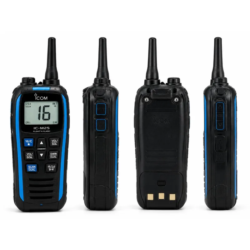 ICOM IC, M25 EVO VHF Marine Radio Waterproof Marine Walkie Talkie Floating Marine Radio Marine Walkie Talkie VHF Marine Transceiver IC, M25 Audio thumbnail 4
