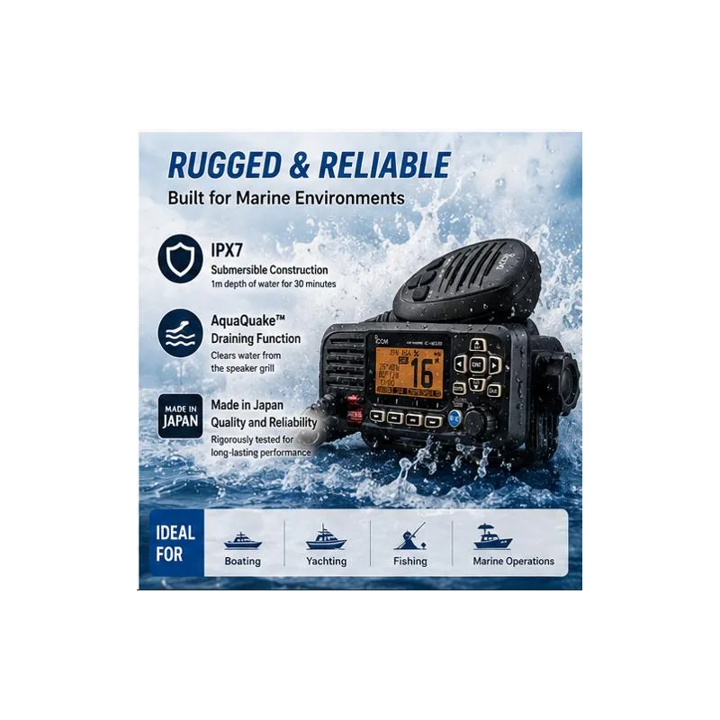 ICOM IC-M330GE Marine Radio GPS Built In VHF Boat Radio Waterproof IPX7 Made In Japan thumbnail 3