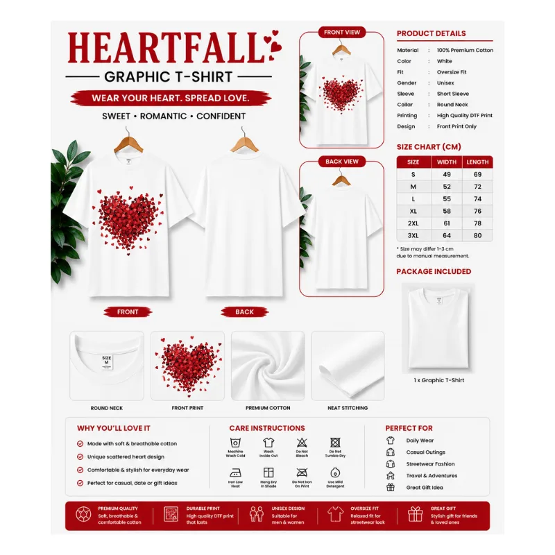 Heartfall Graphic T-Shirt thumbnail 2