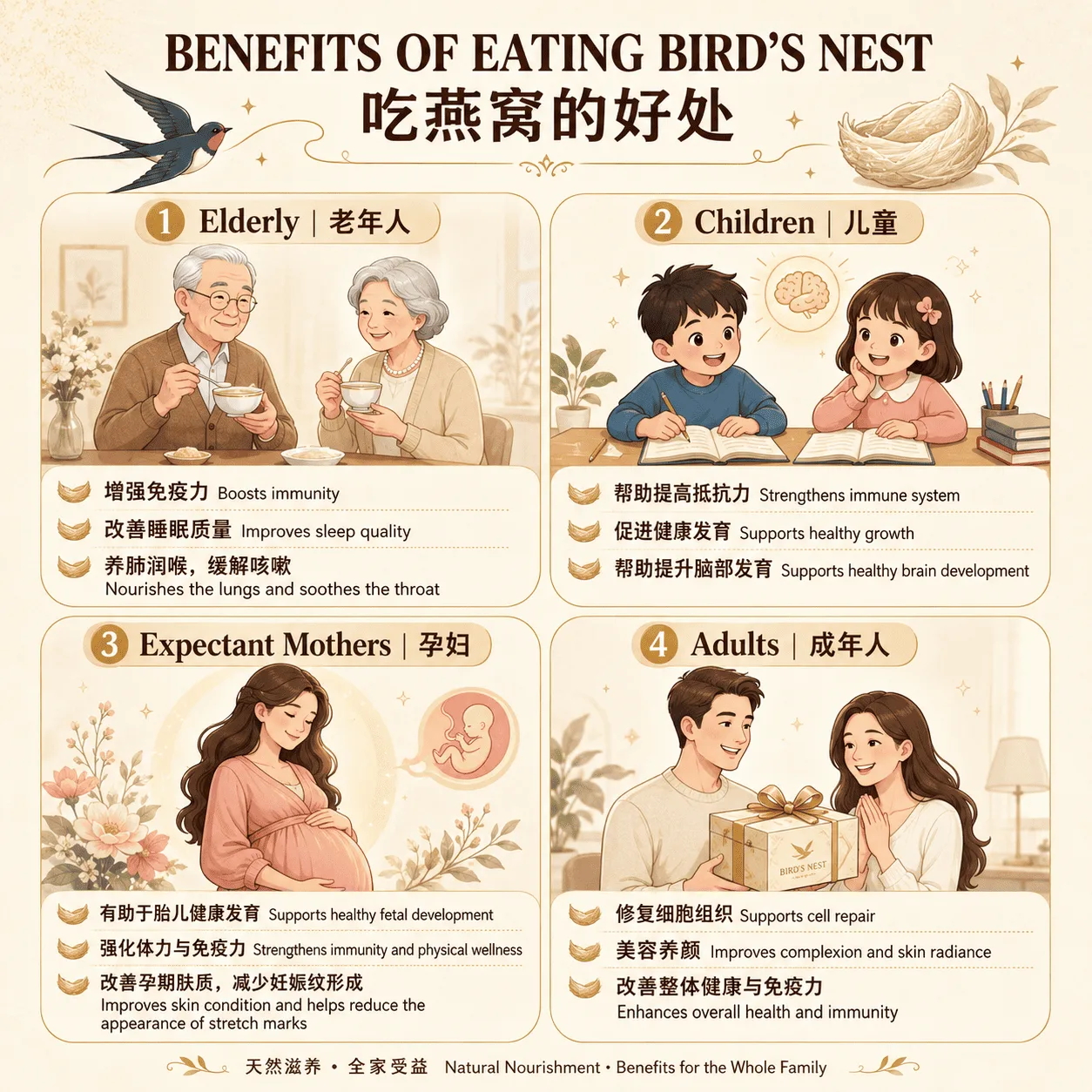 Classic Golden Bird’s Nest 100g | Natural Cup Shape Premium Swallow Nest thumbnail 2