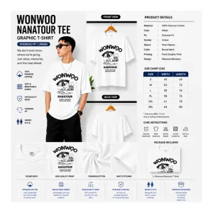 Wonwoo Nanatour Tee – Oversize Unisex Graphic T-Shirt