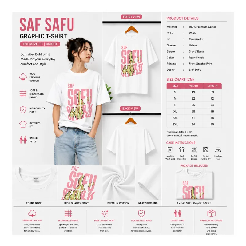 SAF SAFU Graphic Oversize T-Shirt thumbnail 2