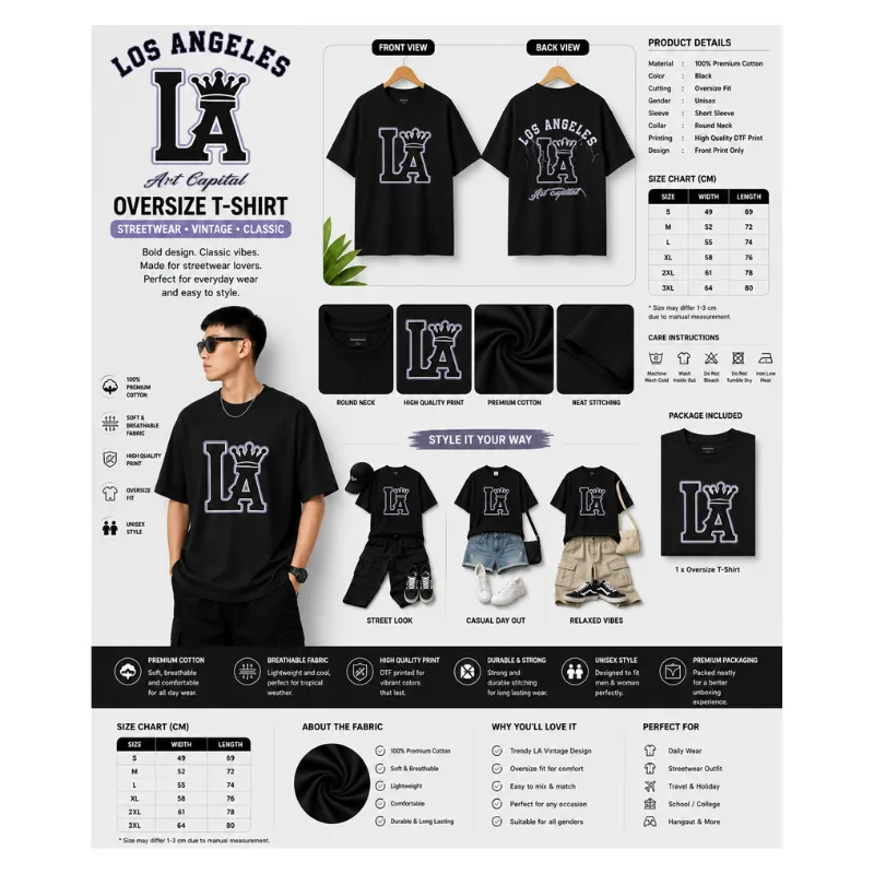 LA Crown Oversize T-Shirt thumbnail 2