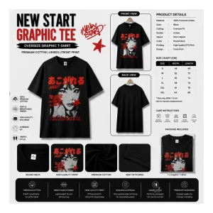 NEW START Graphic Tee Oversize T-Shirt
