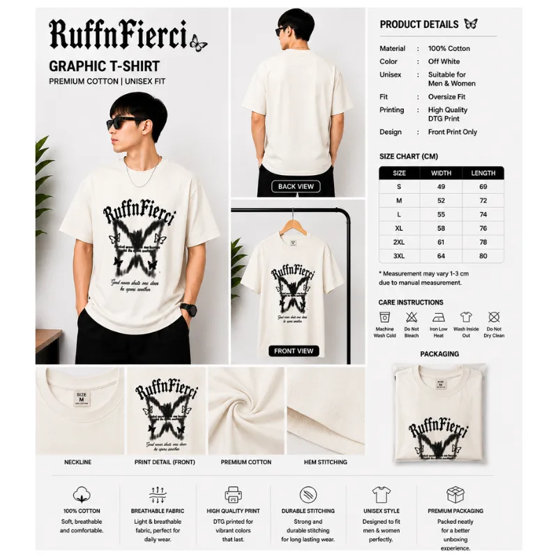 RuffnFierci Oversize Graphic T-Shirt thumbnail 2