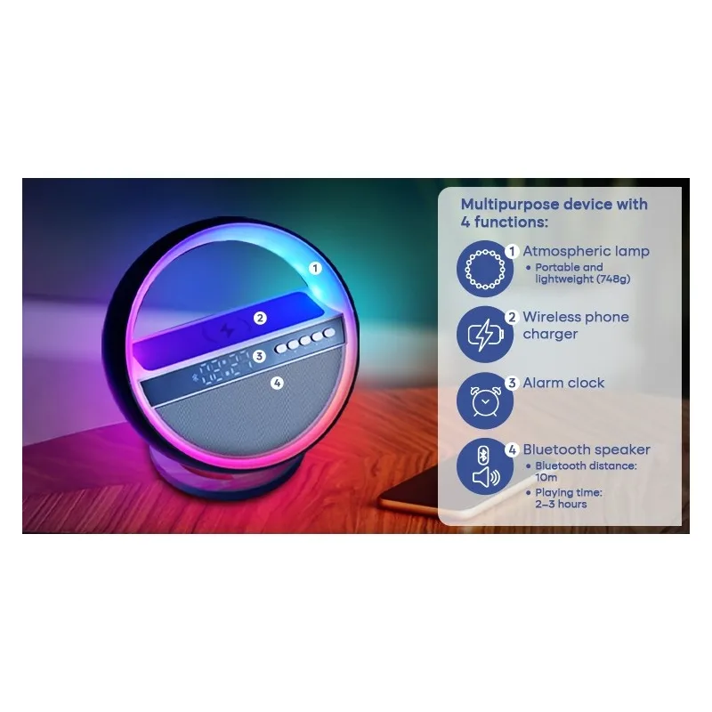 Amway PROMOTION PWP 4-in-1 Multifunction Lamp + Speaker + Wireless Charger thumbnail 2