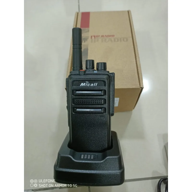 Micall HJ-700L 4G NO SCREEN Sim Card IP-Radio Walkie-Talkie WHOLE WORLD Talkie Walkie Audio Black Button Mobile Voice Walkie Talkie set dengan GPS dan Butang Hint Suara
