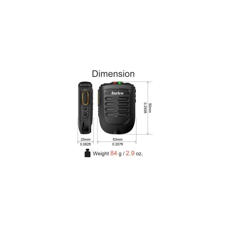 INRICO/VTESPING Wireless Bluetooth B01 PPT Zello Microphone Speaker for Radio and Android Phone ZELLO Walkie Talkie Audio thumbnail 3