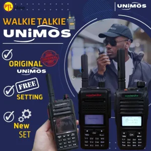 UNIMOS Walkie Talkie Baru Set Hijau Merah Kuning Putih Kualiti Tinggi untuk Aktiviti Outdoor