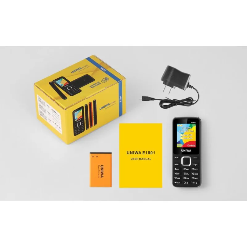 UNIWA E1801 1.77in 2G GSM Mini Phone Dual card Keypad 800mAh Phone for Elder FREE 333minute voice cal use within 28 months Call Mobile Mobile Phone Mobile Phones thumbnail 2