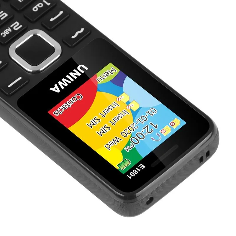 UNIWA E1801 1.77in 2G GSM Mini Phone Dual card Keypad 800mAh Phone for Elder FREE 333minute voice cal use within 28 months Call Mobile Mobile Phone Mobile Phones thumbnail 4