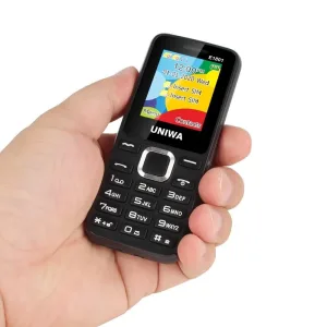 UNIWA E1801 1.77in 2G GSM Mini Phone Dual card Keypad 800mAh Phone for Elder FREE 333minute voice cal use within 28 months Call Mobile Mobile Phone Mobile Phones