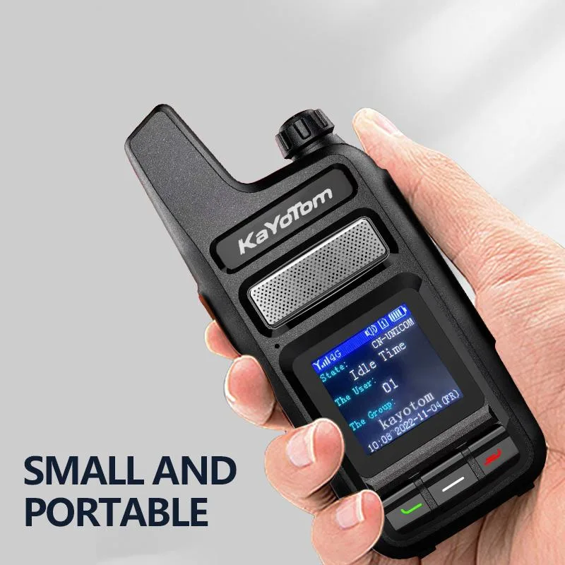 Kayotom T20 4G LTE POC Radio dengan 4D-LTE Jaringan CPU MDM9X07 Skrin Berwarna 1.44 Inci Kapasiti Bateri 4000mAh Sokongan Hingga 50 Kumpulan GPS Akurat Pemetaan dan Posisioning... thumbnail 4