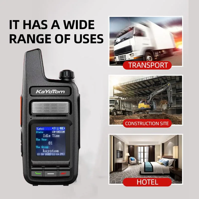 Kayotom T20 4G LTE POC Radio dengan 4D-LTE Jaringan CPU MDM9X07 Skrin Berwarna 1.44 Inci Kapasiti Bateri 4000mAh Sokongan Hingga 50 Kumpulan GPS Akurat Pemetaan dan Posisioning... thumbnail 2
