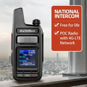 Kayotom T20 4G LTE POC Radio dengan 4D-LTE Jaringan CPU MDM9X07 Skrin Berwarna 1.44 Inci Kapasiti Bateri 4000mAh Sokongan Hingga 50 Kumpulan GPS Akurat Pemetaan dan Posisioning...